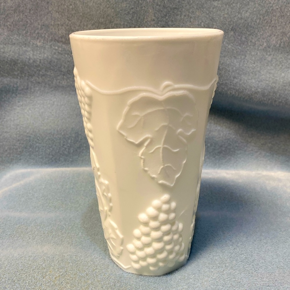 2-Indiana Glass Milk Glass Colony Harvest Grapevine COOLER